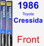 Front Wiper Blade Pack for 1986 Toyota Cressida - Vision Saver