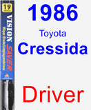 Driver Wiper Blade for 1986 Toyota Cressida - Vision Saver