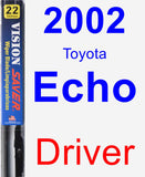 Driver Wiper Blade for 2002 Toyota Echo - Vision Saver