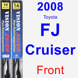 Front Wiper Blade Pack for 2008 Toyota FJ Cruiser - Vision Saver
