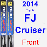Front Wiper Blade Pack for 2014 Toyota FJ Cruiser - Vision Saver