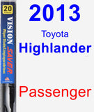 Passenger Wiper Blade for 2013 Toyota Highlander - Vision Saver