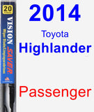Passenger Wiper Blade for 2014 Toyota Highlander - Vision Saver