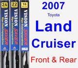 Front & Rear Wiper Blade Pack for 2007 Toyota Land Cruiser - Vision Saver