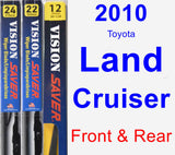 Front & Rear Wiper Blade Pack for 2010 Toyota Land Cruiser - Vision Saver
