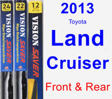 Front & Rear Wiper Blade Pack for 2013 Toyota Land Cruiser - Vision Saver