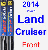 Front Wiper Blade Pack for 2014 Toyota Land Cruiser - Vision Saver