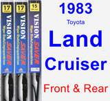 Front & Rear Wiper Blade Pack for 1983 Toyota Land Cruiser - Vision Saver