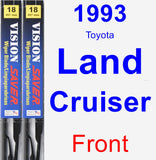 Front Wiper Blade Pack for 1993 Toyota Land Cruiser - Vision Saver