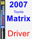 Driver Wiper Blade for 2007 Toyota Matrix - Vision Saver