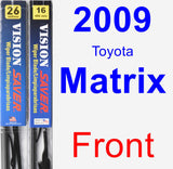 Front Wiper Blade Pack for 2009 Toyota Matrix - Vision Saver