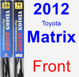 Front Wiper Blade Pack for 2012 Toyota Matrix - Vision Saver