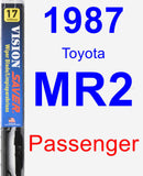 Passenger Wiper Blade for 1987 Toyota MR2 - Vision Saver