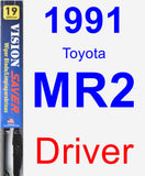 Driver Wiper Blade for 1991 Toyota MR2 - Vision Saver