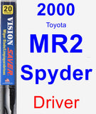 Driver Wiper Blade for 2000 Toyota MR2 Spyder - Vision Saver