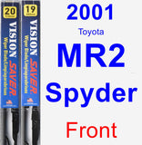 Front Wiper Blade Pack for 2001 Toyota MR2 Spyder - Vision Saver