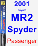 Passenger Wiper Blade for 2001 Toyota MR2 Spyder - Vision Saver