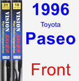 Front Wiper Blade Pack for 1996 Toyota Paseo - Vision Saver