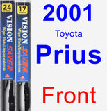 Front Wiper Blade Pack for 2001 Toyota Prius - Vision Saver