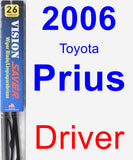 Driver Wiper Blade for 2006 Toyota Prius - Vision Saver