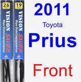 Front Wiper Blade Pack for 2011 Toyota Prius - Vision Saver