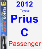 Passenger Wiper Blade for 2012 Toyota Prius C - Vision Saver