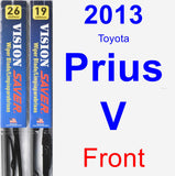 Front Wiper Blade Pack for 2013 Toyota Prius V - Vision Saver