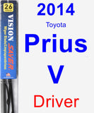 Driver Wiper Blade for 2014 Toyota Prius V - Vision Saver