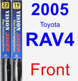 Front Wiper Blade Pack for 2005 Toyota RAV4 - Vision Saver