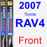 Front Wiper Blade Pack for 2007 Toyota RAV4 - Vision Saver