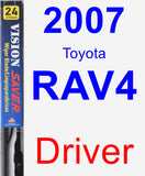 Driver Wiper Blade for 2007 Toyota RAV4 - Vision Saver