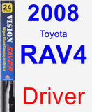 Driver Wiper Blade for 2008 Toyota RAV4 - Vision Saver