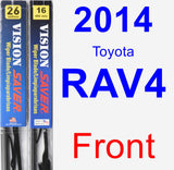 Front Wiper Blade Pack for 2014 Toyota RAV4 - Vision Saver