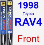 Front Wiper Blade Pack for 1998 Toyota RAV4 - Vision Saver