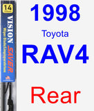 Rear Wiper Blade for 1998 Toyota RAV4 - Vision Saver