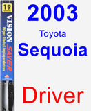 Driver Wiper Blade for 2003 Toyota Sequoia - Vision Saver