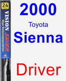 Driver Wiper Blade for 2000 Toyota Sienna - Vision Saver