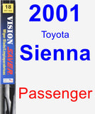 Passenger Wiper Blade for 2001 Toyota Sienna - Vision Saver