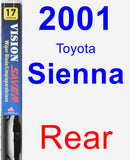 Rear Wiper Blade for 2001 Toyota Sienna - Vision Saver