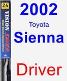 Driver Wiper Blade for 2002 Toyota Sienna - Vision Saver