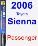 Passenger Wiper Blade for 2006 Toyota Sienna - Vision Saver