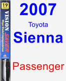 Passenger Wiper Blade for 2007 Toyota Sienna - Vision Saver