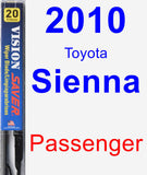 Passenger Wiper Blade for 2010 Toyota Sienna - Vision Saver