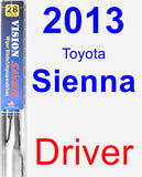 Driver Wiper Blade for 2013 Toyota Sienna - Vision Saver