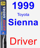 Driver Wiper Blade for 1999 Toyota Sienna - Vision Saver