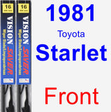 Front Wiper Blade Pack for 1981 Toyota Starlet - Vision Saver