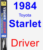 Driver Wiper Blade for 1984 Toyota Starlet - Vision Saver