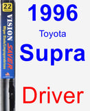 Driver Wiper Blade for 1996 Toyota Supra - Vision Saver