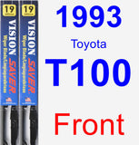 Front Wiper Blade Pack for 1993 Toyota T100 - Vision Saver