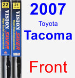 Front Wiper Blade Pack for 2007 Toyota Tacoma - Vision Saver